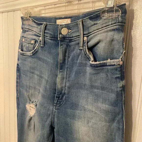 Mother The Swooner Ankle Fray High Rise Skinny Jeans Size 25 - Picture 2 of 8